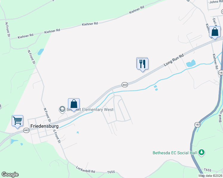 map of restaurants, bars, coffee shops, grocery stores, and more near 15C Frieden Manor in Schuylkill Haven