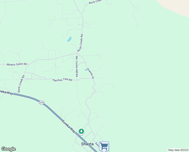 map of restaurants, bars, coffee shops, grocery stores, and more near 11013 Granite Drive in Shasta