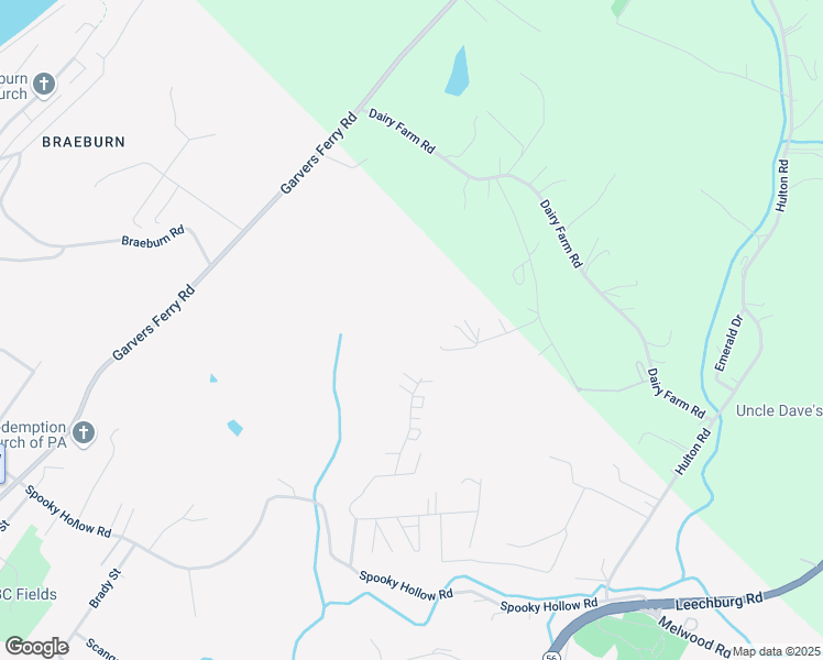 map of restaurants, bars, coffee shops, grocery stores, and more near 40 Golden Ridge Lane in New Kensington