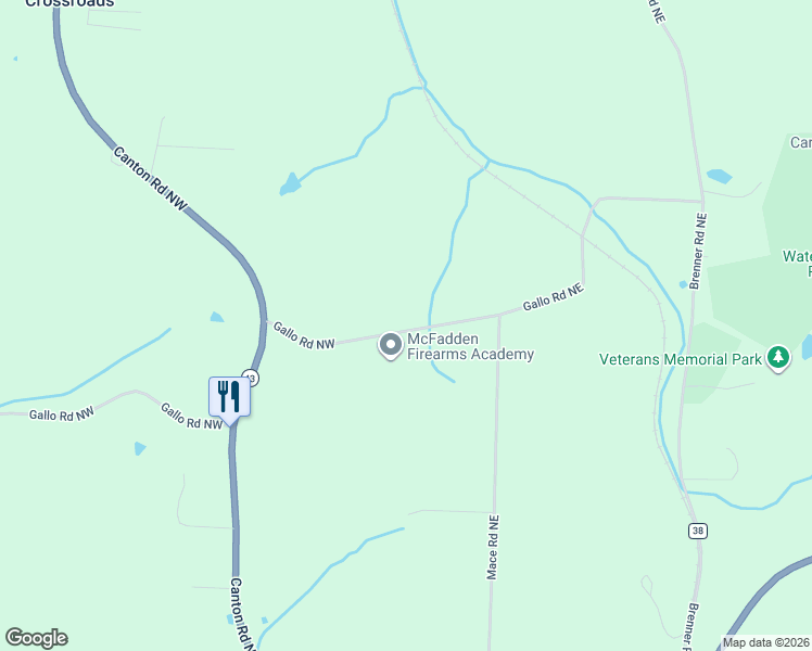 map of restaurants, bars, coffee shops, grocery stores, and more near 2027 Gallo Road Northeast in Carrollton