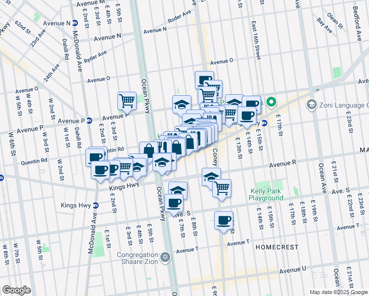 map of restaurants, bars, coffee shops, grocery stores, and more near in Brooklyn
