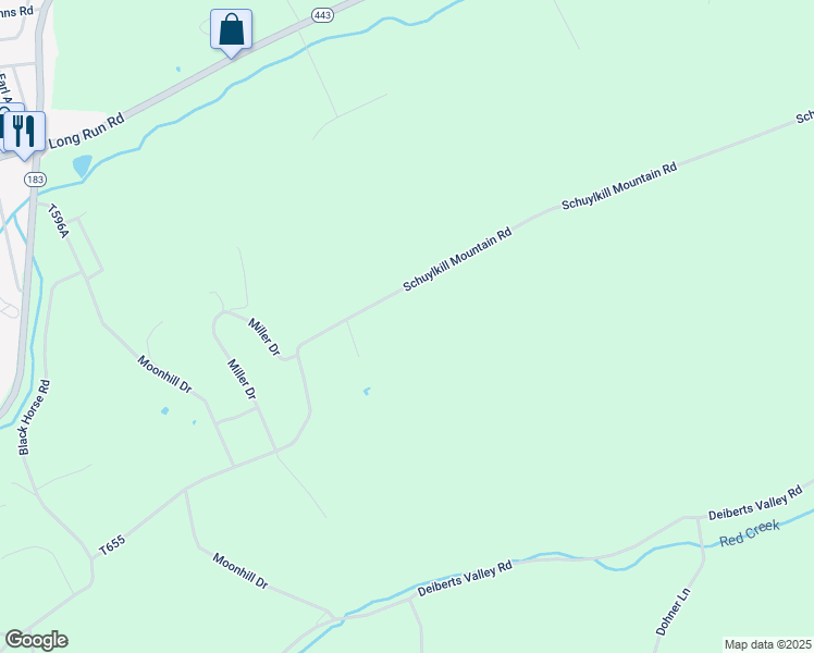 map of restaurants, bars, coffee shops, grocery stores, and more near in Landingville