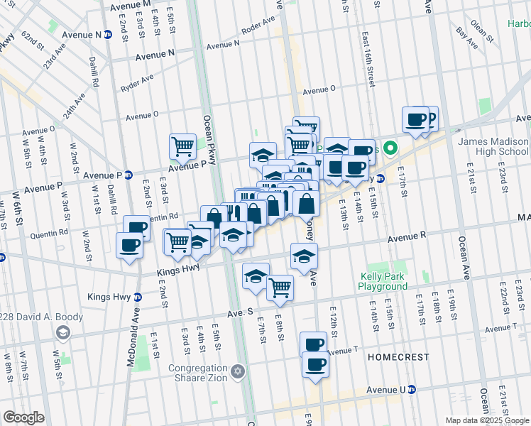 map of restaurants, bars, coffee shops, grocery stores, and more near in Brooklyn