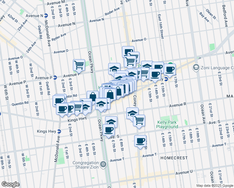 map of restaurants, bars, coffee shops, grocery stores, and more near in Brooklyn