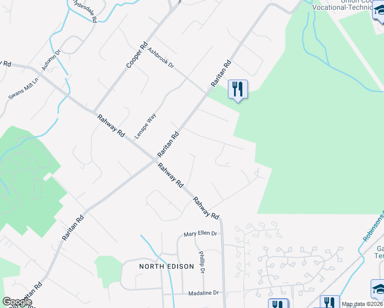 map of restaurants, bars, coffee shops, grocery stores, and more near 5 Bonus Hill Road in Scotch Plains