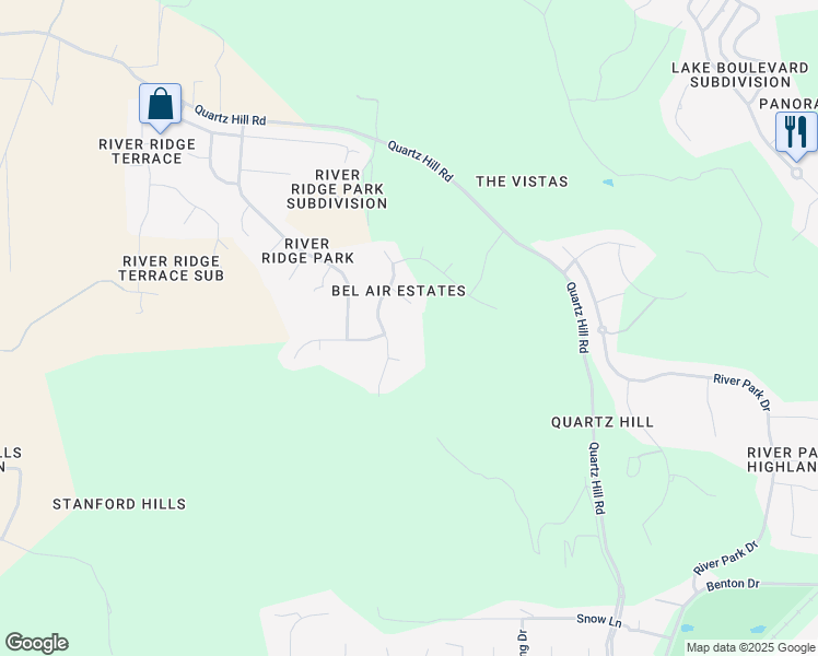 map of restaurants, bars, coffee shops, grocery stores, and more near 3143 Redondo Ct in Redding