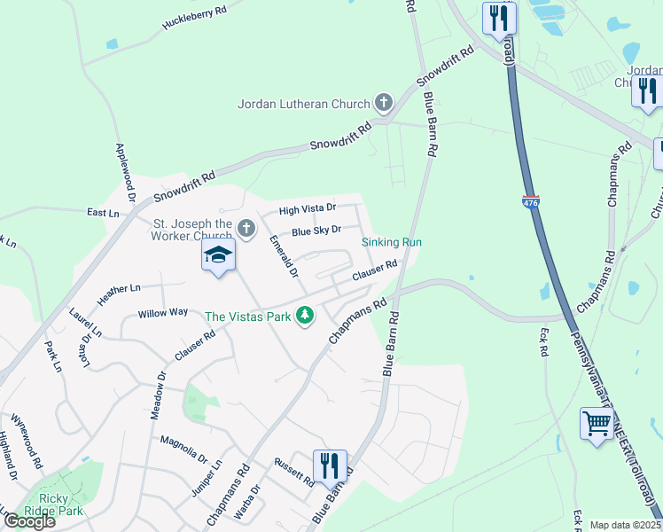 map of restaurants, bars, coffee shops, grocery stores, and more near 1820 Hemming Way in Lehigh County
