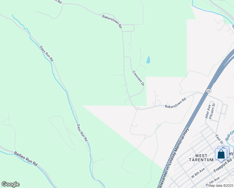 map of restaurants, bars, coffee shops, grocery stores, and more near in Tarentum