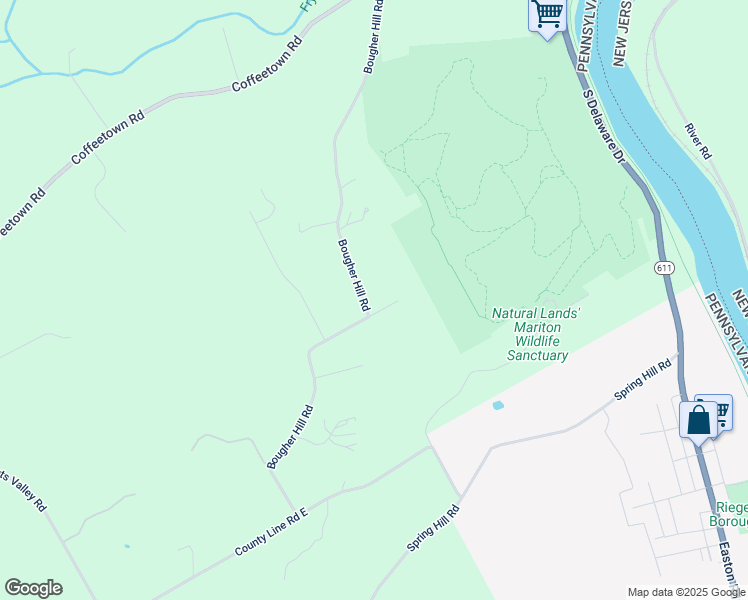 map of restaurants, bars, coffee shops, grocery stores, and more near 15 Highland View Court in Easton
