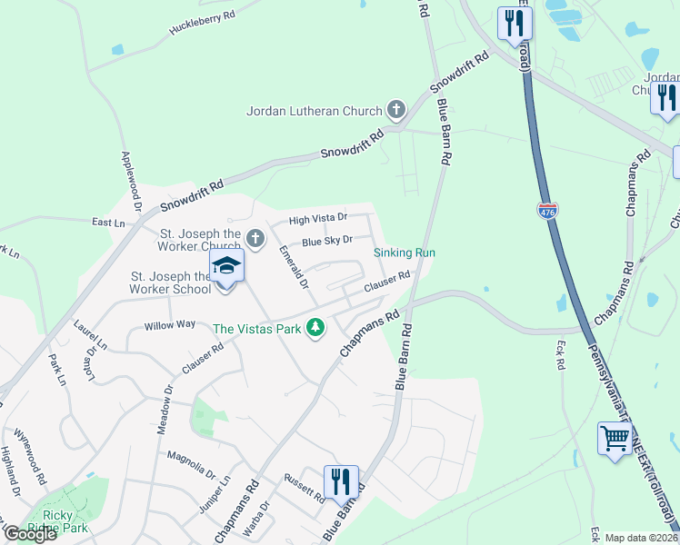 map of restaurants, bars, coffee shops, grocery stores, and more near 1878 Hemming Way in Lehigh County