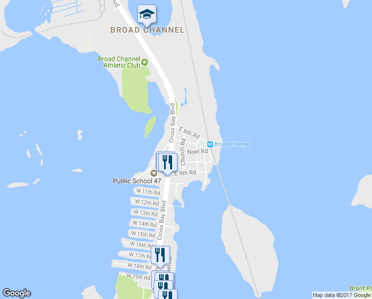 map of restaurants, bars, coffee shops, grocery stores, and more near 107 Noel Road in Queens