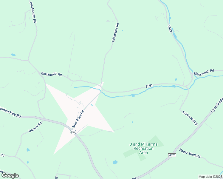map of restaurants, bars, coffee shops, grocery stores, and more near 3445 Blacksmith Road in New Tripoli