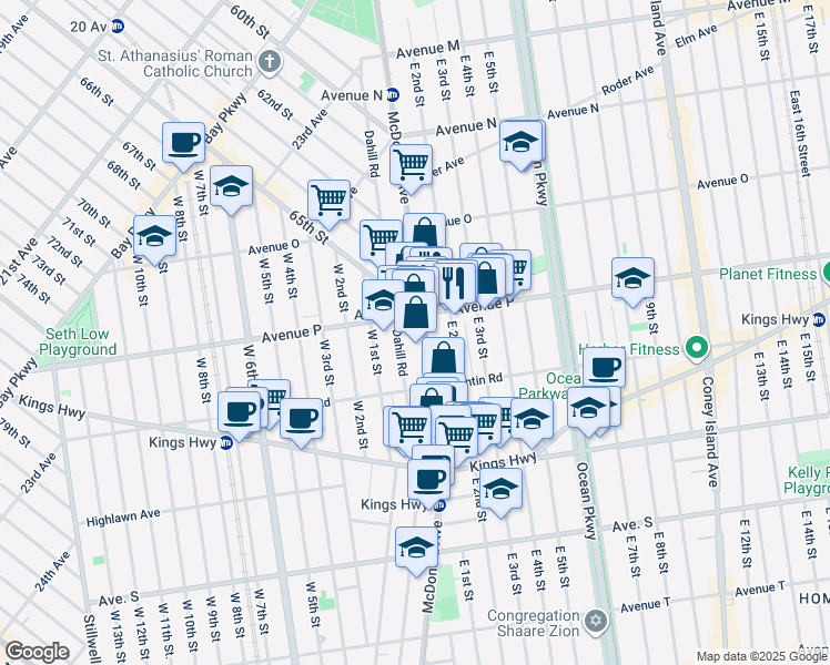 map of restaurants, bars, coffee shops, grocery stores, and more near in Brooklyn