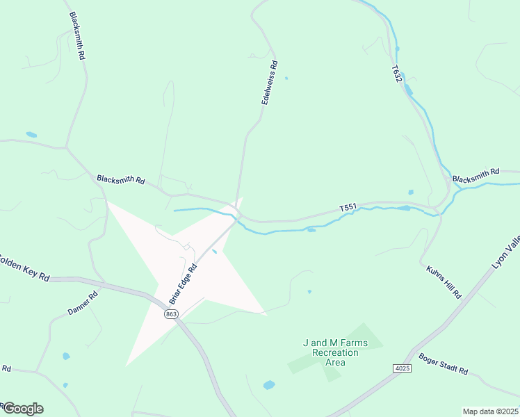map of restaurants, bars, coffee shops, grocery stores, and more near 3445 Blacksmith Road in New Tripoli