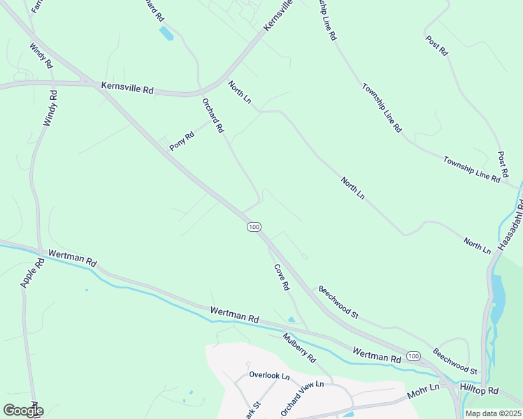 map of restaurants, bars, coffee shops, grocery stores, and more near 2515 Orchard Road in Lehigh County