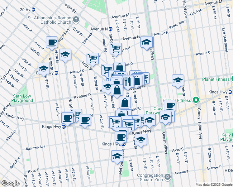 map of restaurants, bars, coffee shops, grocery stores, and more near in Brooklyn