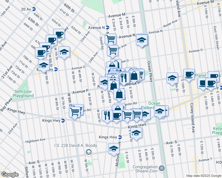 map of restaurants, bars, coffee shops, grocery stores, and more near in Brooklyn