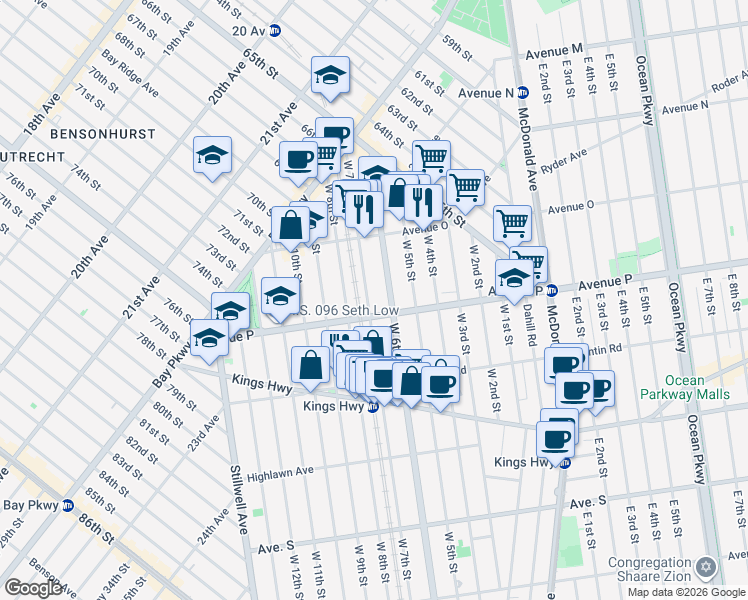 map of restaurants, bars, coffee shops, grocery stores, and more near in Brooklyn