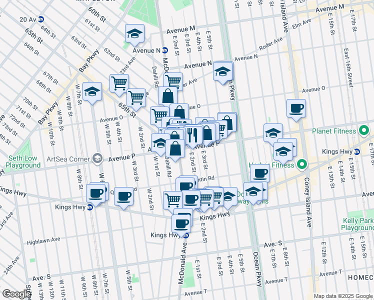 map of restaurants, bars, coffee shops, grocery stores, and more near in Brooklyn