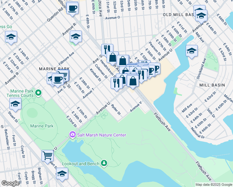 map of restaurants, bars, coffee shops, grocery stores, and more near in Brooklyn