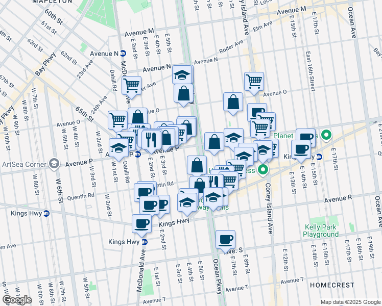 map of restaurants, bars, coffee shops, grocery stores, and more near in Brooklyn