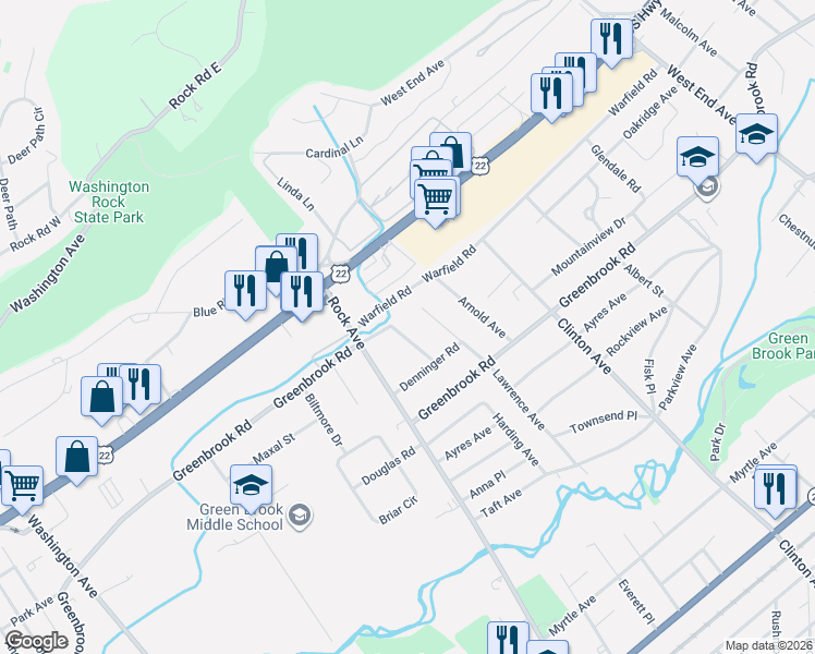 map of restaurants, bars, coffee shops, grocery stores, and more near 310 Lawrence Avenue in North Plainfield