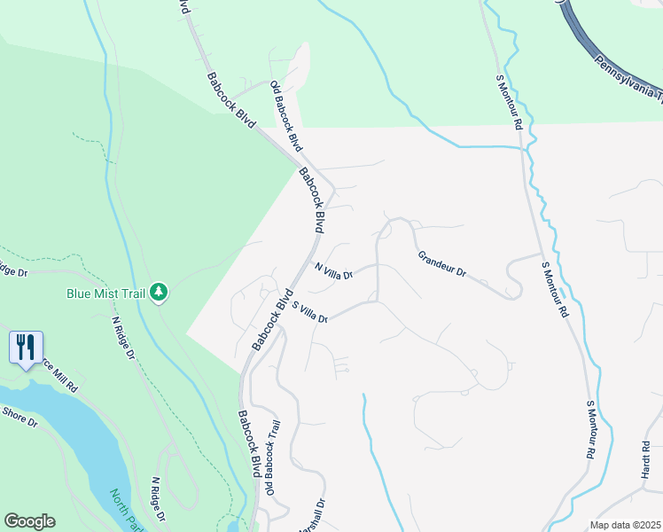 map of restaurants, bars, coffee shops, grocery stores, and more near 604 Tivoli Drive in Gibsonia