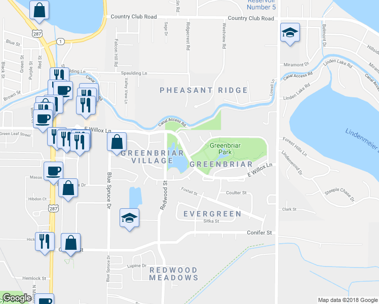 map of restaurants, bars, coffee shops, grocery stores, and more near 700 Bramblebush Street in Fort Collins