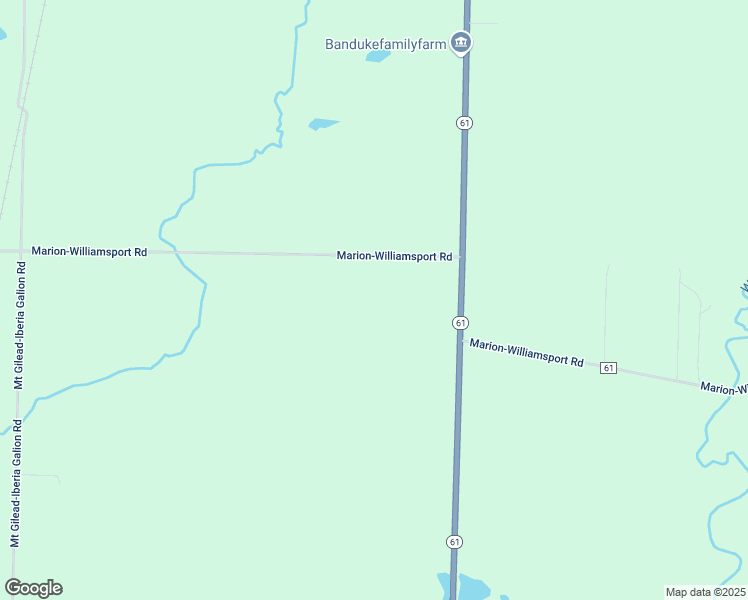 map of restaurants, bars, coffee shops, grocery stores, and more near 3946 Township Road 61 in Mount Gilead