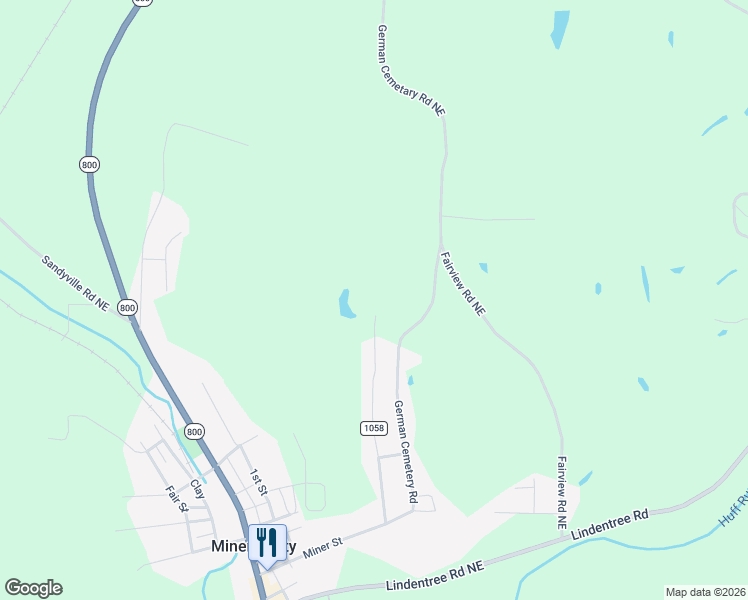 map of restaurants, bars, coffee shops, grocery stores, and more near 8906 McKinley Avenue Northeast in Mineral City