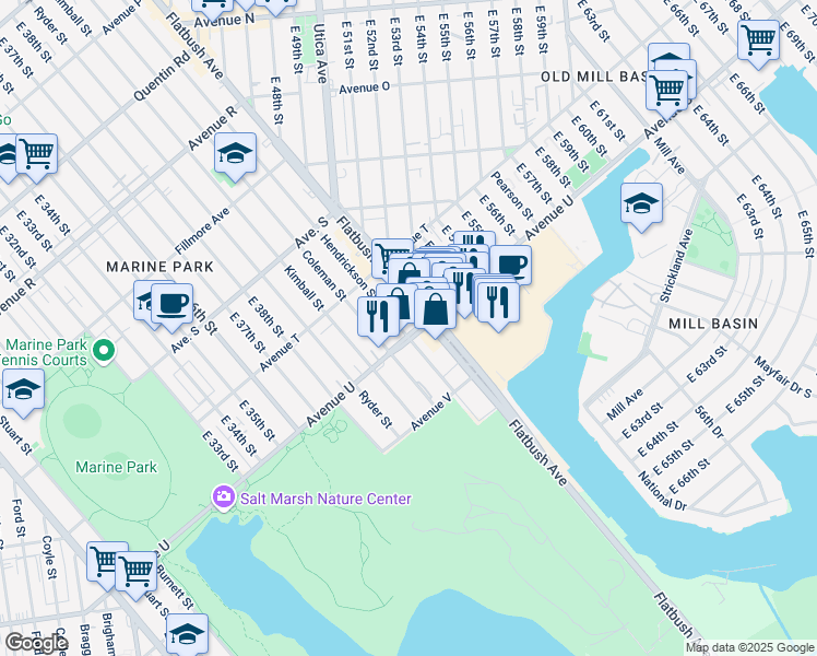 map of restaurants, bars, coffee shops, grocery stores, and more near in Brooklyn