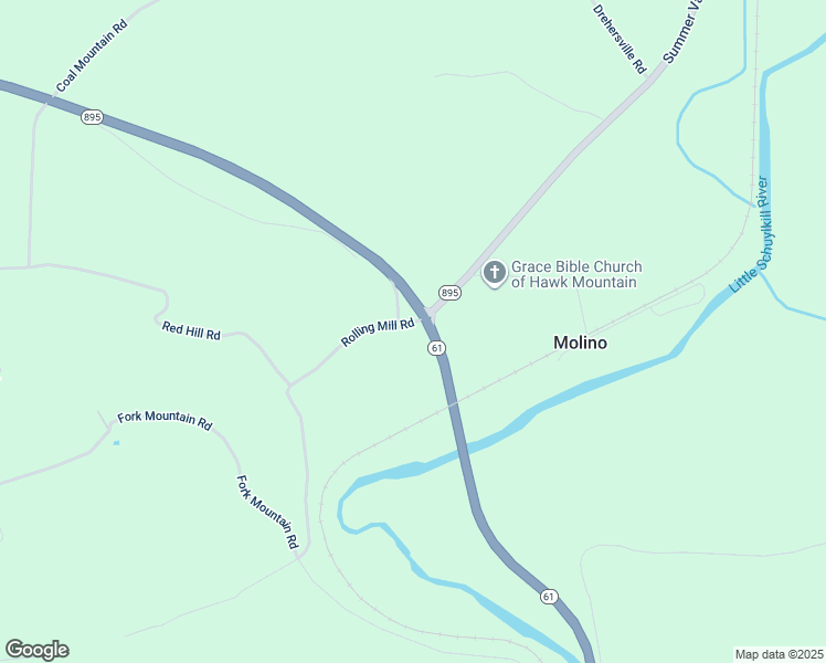 map of restaurants, bars, coffee shops, grocery stores, and more near 39 Rolling Mill Road in Orwigsburg