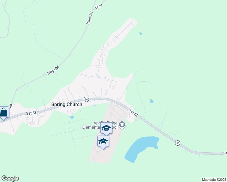 map of restaurants, bars, coffee shops, grocery stores, and more near 9 Evergreen Road in Spring Church