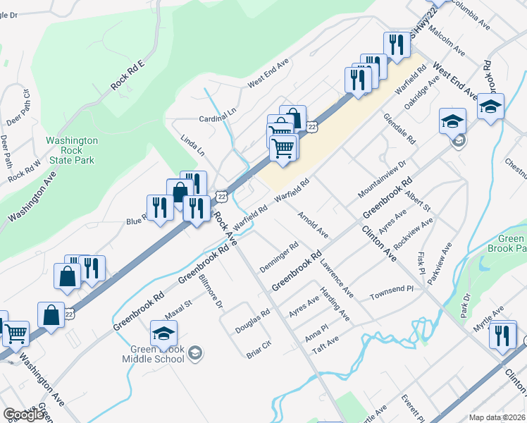 map of restaurants, bars, coffee shops, grocery stores, and more near 310 Lawrence Avenue in North Plainfield