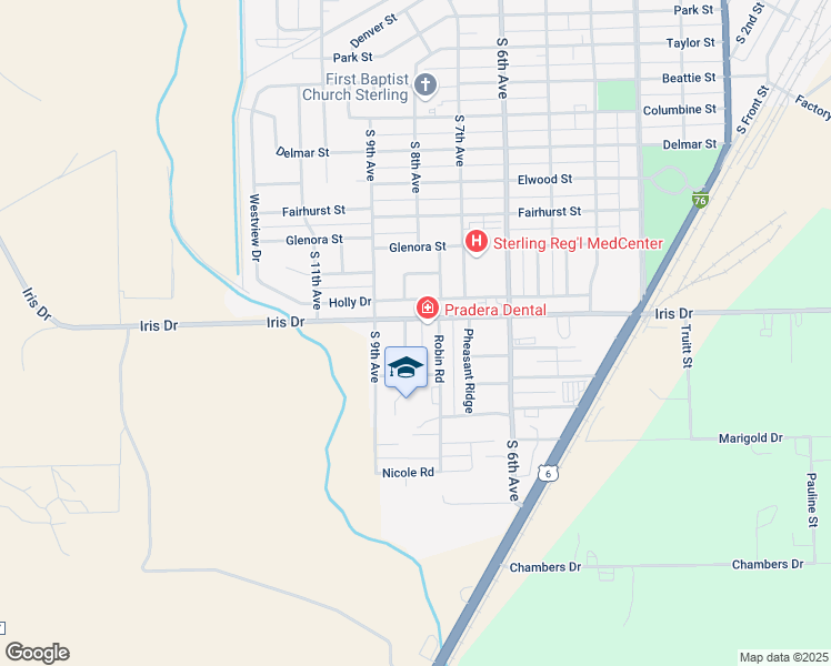 map of restaurants, bars, coffee shops, grocery stores, and more near 1604 Zachary Drive in Sterling