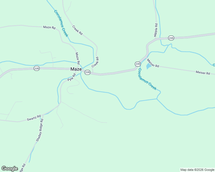 map of restaurants, bars, coffee shops, grocery stores, and more near 9988 Pennsylvania 235 in Thompsontown