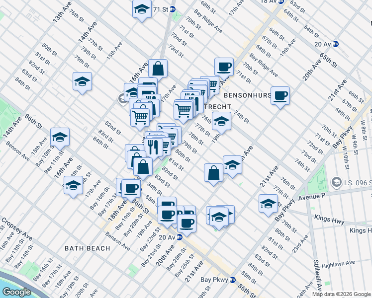 map of restaurants, bars, coffee shops, grocery stores, and more near in Brooklyn
