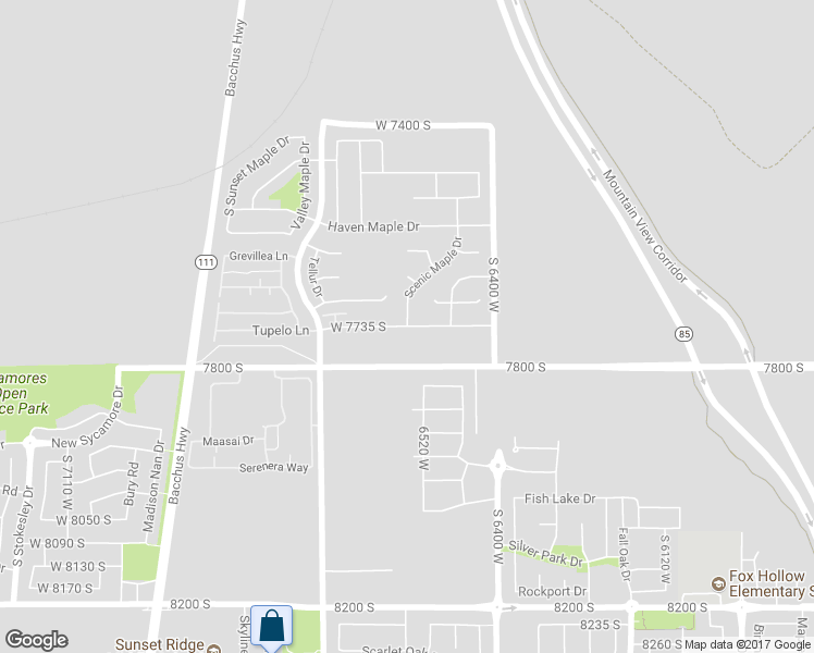 map of restaurants, bars, coffee shops, grocery stores, and more near 6537 West 7735 South in West Jordan