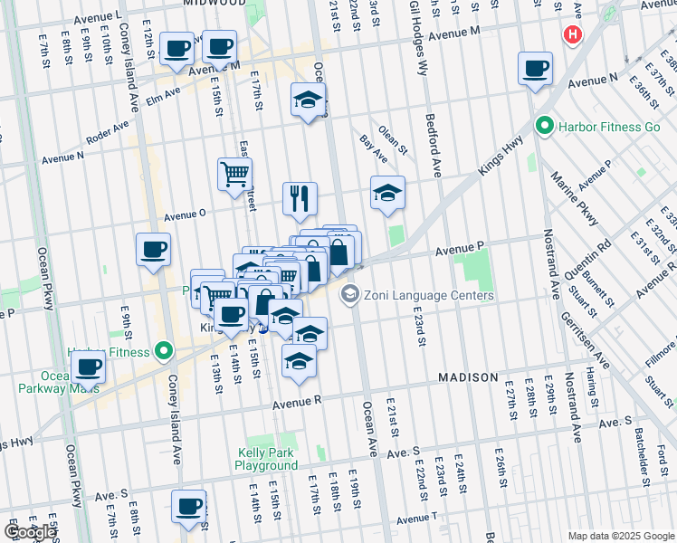 map of restaurants, bars, coffee shops, grocery stores, and more near in Brooklyn