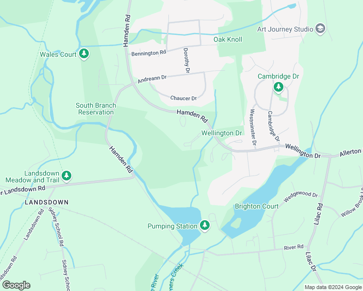 map of restaurants, bars, coffee shops, grocery stores, and more near 44 Meadowview Drive in Clinton Township