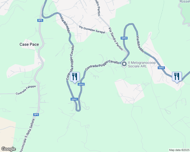 map of restaurants, bars, coffee shops, grocery stores, and more near 300 Via Rifreddo in Provincia di Potenza
