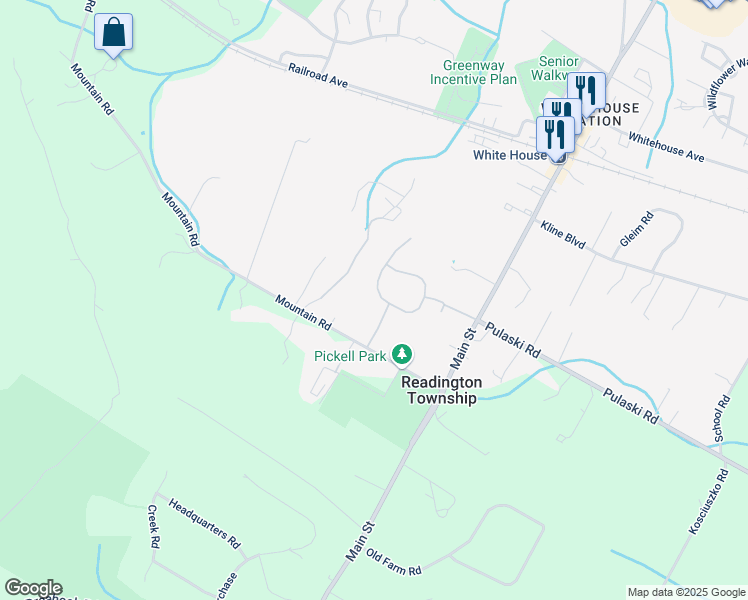 map of restaurants, bars, coffee shops, grocery stores, and more near 2 Ebersohl Circle in Hunterdon County