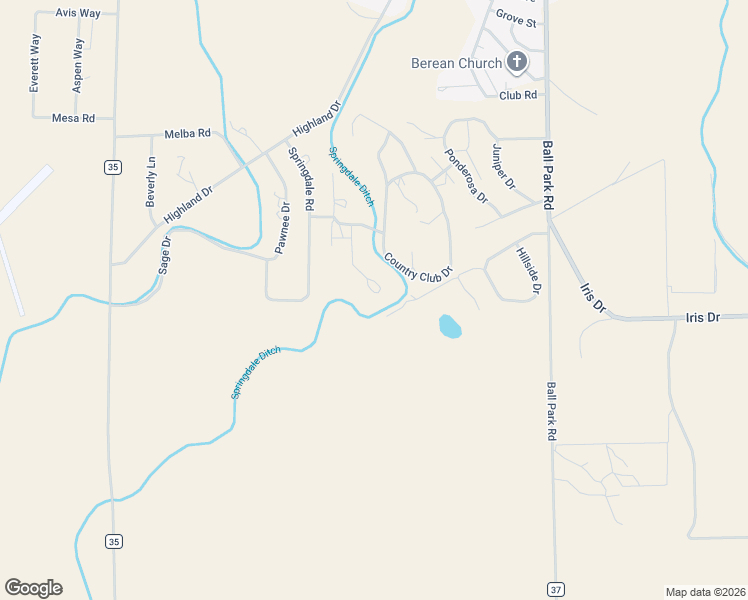 map of restaurants, bars, coffee shops, grocery stores, and more near 512 Springdale Road in Sterling