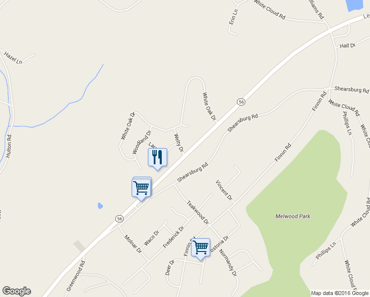 map of restaurants, bars, coffee shops, grocery stores, and more near 100 Welty Drive in New Kensington