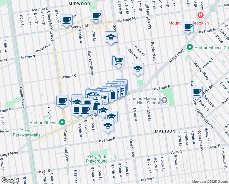 map of restaurants, bars, coffee shops, grocery stores, and more near in Brooklyn