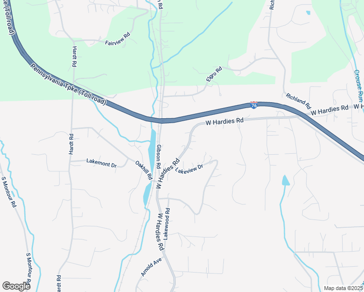 map of restaurants, bars, coffee shops, grocery stores, and more near 2513 West Hardies Road in Gibsonia