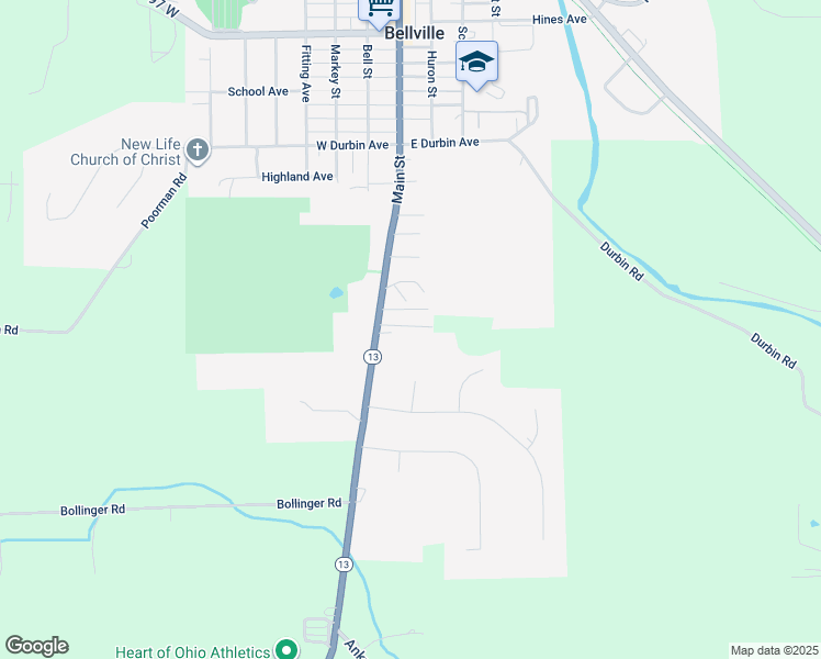 map of restaurants, bars, coffee shops, grocery stores, and more near 19 Valley Crest Drive in Bellville