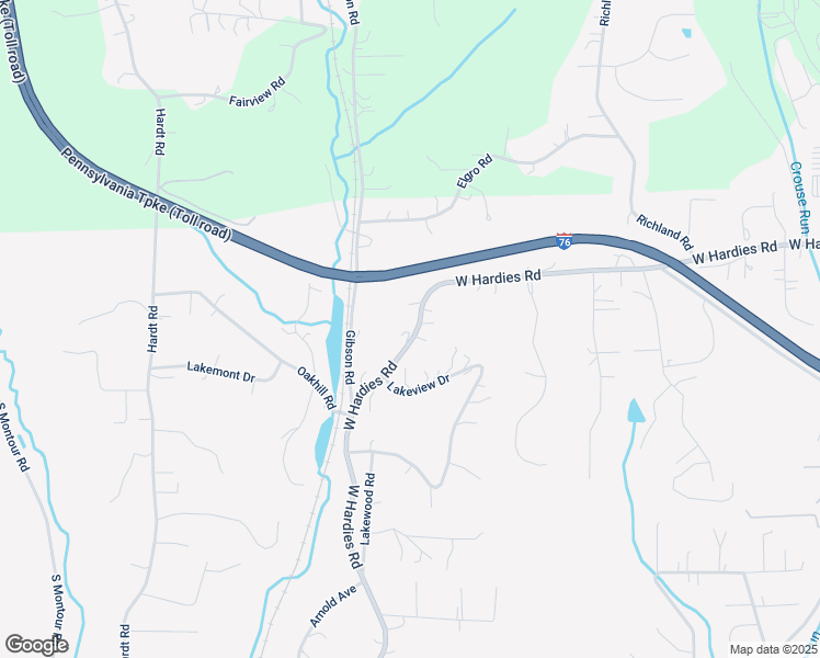 map of restaurants, bars, coffee shops, grocery stores, and more near 2513 West Hardies Road in Gibsonia