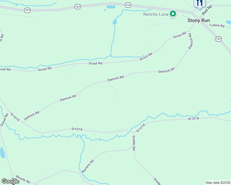 map of restaurants, bars, coffee shops, grocery stores, and more near 220 Dietrich Road in Kempton