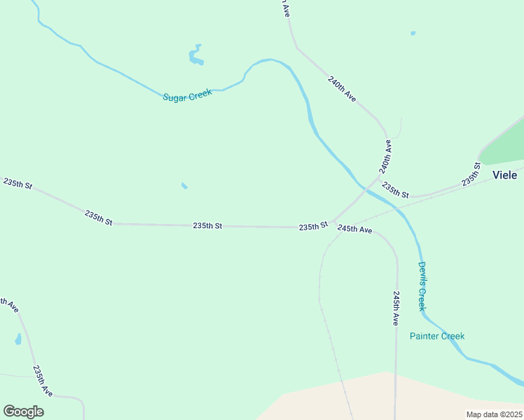 map of restaurants, bars, coffee shops, grocery stores, and more near 2405 235th Street in Donnellson